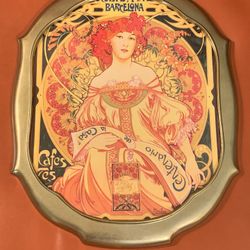 Metal Framed Alphonse Mucha Print 