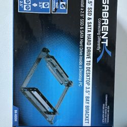 SSD 2.5” & Sata Hard Drive To Desktop 3.5” Bay Bracket