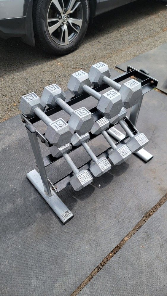 180lb Dumbell Set w/ rack - Can deliver