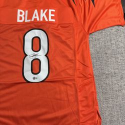 Jeff Blake Signed Autograph Custom Jersey - Beckett Coa - Cincinnati Bengals