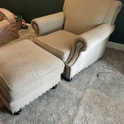 FREE CHAIR AND OTTOMAN