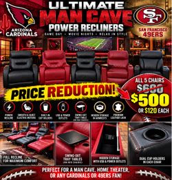Reduced for quick sale!  Leather Recliners