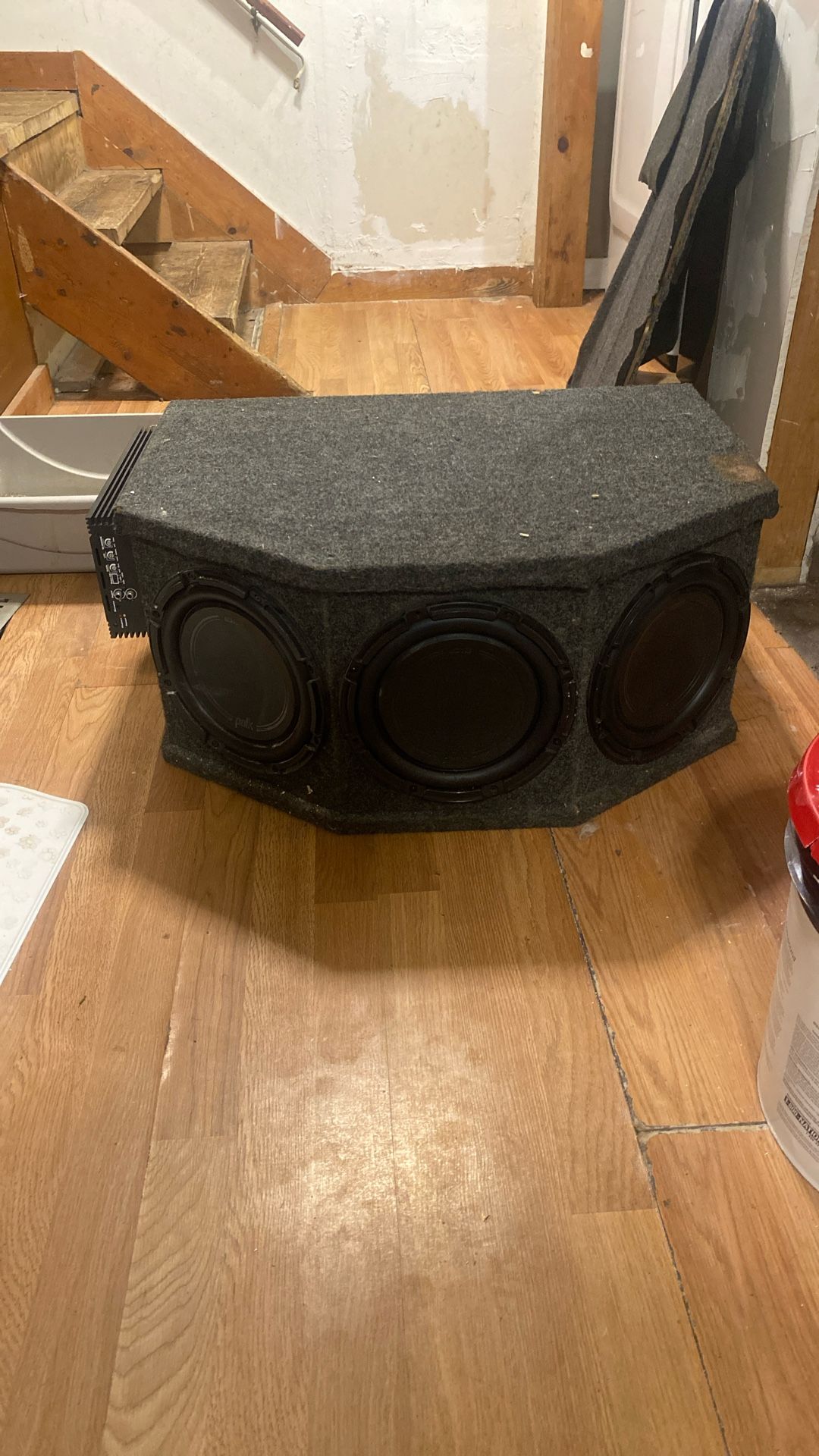 3 Polk Audio 10 Inch Subwoofers With A 1500 Watt Skar Audio Amplifier