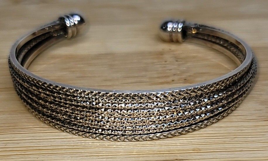 7 Inch STERLING SILVER Cuff Bracelet 