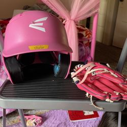 Youth Baseball Helmet and Glove 