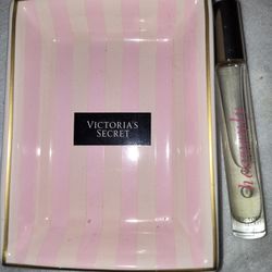 Victoria Secret Ceramic Tray And Roller Perfume 