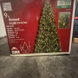 9’ Home Depot Pre-lit LED Christmas tree (only use one season)