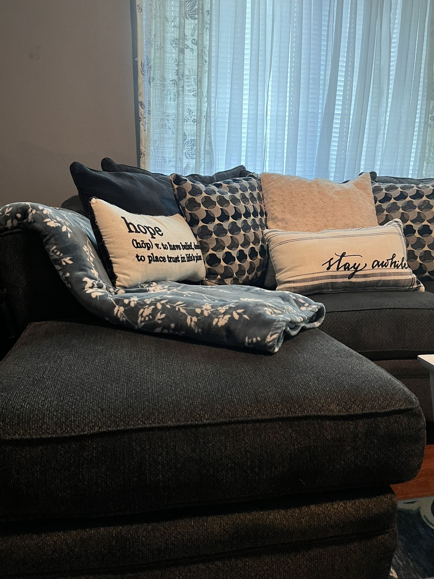 Nice Dark Grey Couch