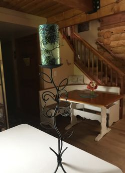 Butterfly candle holder with candle