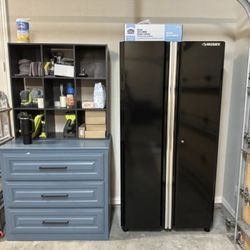 Husky 72” Tall Steel Garage Cabinet – Black – Heavy Duty Storage