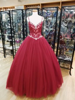 Deep red ballgown NEW