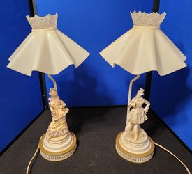 Vintage Figure Table Lamps Set