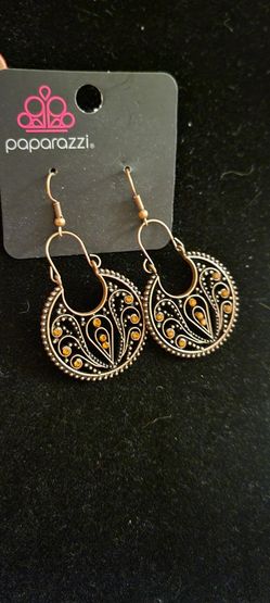 Copper With Orangish/gold Rhinestones 