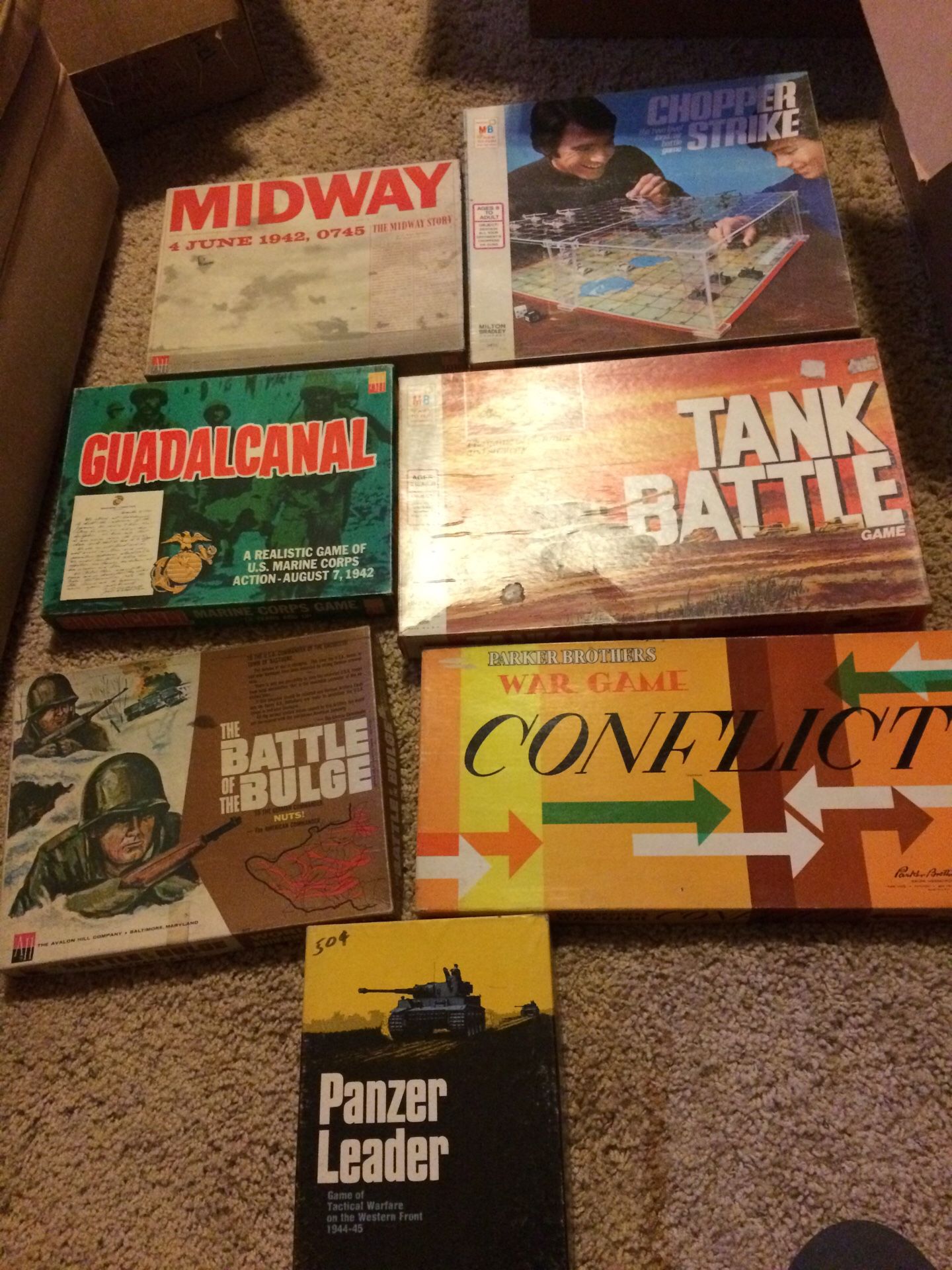 Vintage war board games WWII