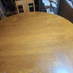 Antique solid ok Tiger stripper  round table