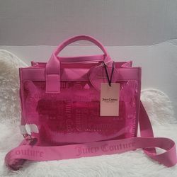 Juicy Couture   Large Beachin Tote Heart Juicy Pink Brand New With Tags