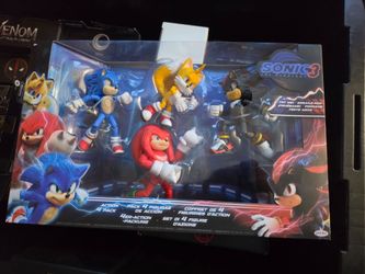 Sonic 3 Jakks Light Up 4 Pack Sonic Shadow Knuckles Tails
