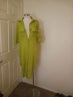 Beautiful greenish yellow duster