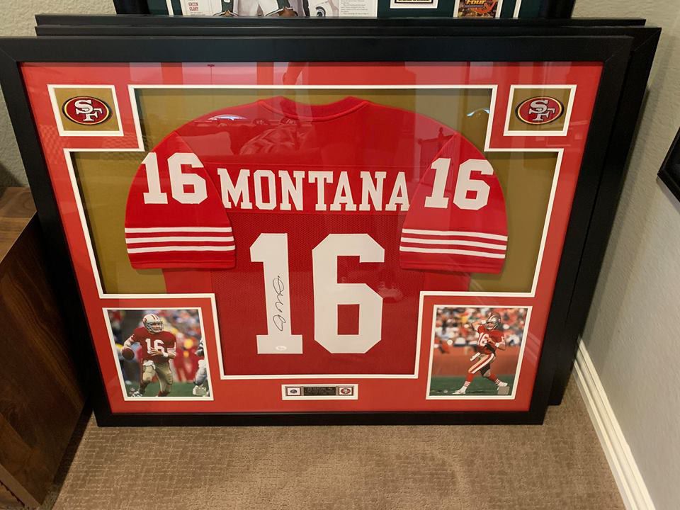 Joe Montana Autographed and Framed San Francisco 49ers Jersey