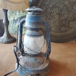Old Rustic Lantern Converted For Electric Lignt Bulb