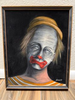 Melancholy clown Painting