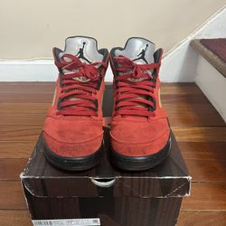 Jordan 5 Retro Raging Bull Red Suede