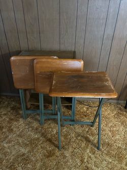 Folding TV Tray Tables Set of 3