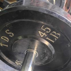 TDS 45lb Olympic Bumper Plates Pair