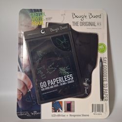 NEW Boogie Board LCD e-Writer Drawing Pad & Neoprene Sleeve Environmentally Friendly Paperless