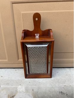 Vintage Wooden Cheese Grater Box – Wall Hanging Farmhouse Decor