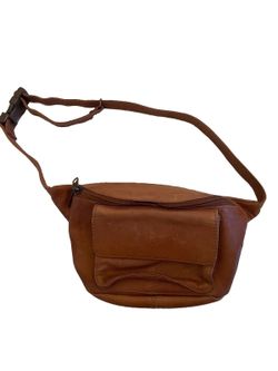Vintage Brown Leather Fanny Pack Waist Bag Retro Belt Pouch Festival