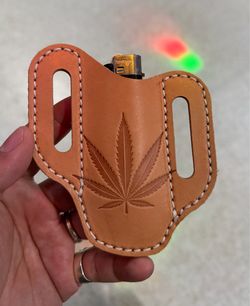Leather lighter holder