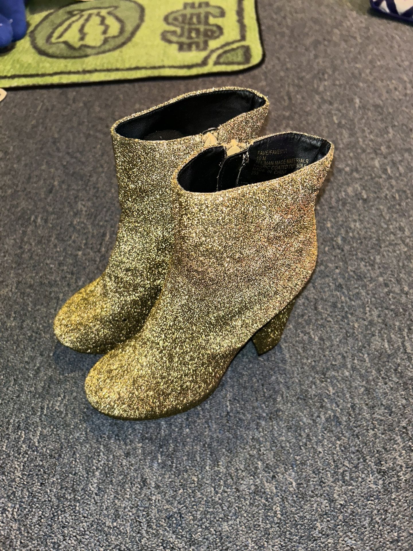 Gold Mesh Sparkly High Heels