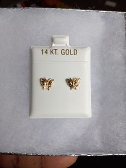 Beautifull 14kt. Gold Earrings For Small Girl
