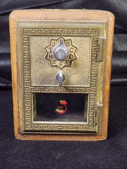 Vintage Post Office Mailbox Piggy Bank Works