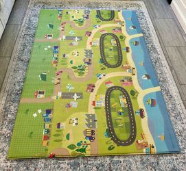 Reversible Play Mat 82” x 55” - for Infants, Babies, Toddlers, Kids | Waterproof, Durable, Non-Toxic, Easy-to-Clean | Thick & Large Soft Foam Floor Ma