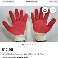 Working Gloves Half Coated 10 Pack