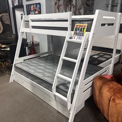 Bunk bed twin/full! $599 🚨✨ w/storage!