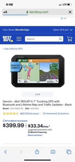 Garmin 780 truck gps