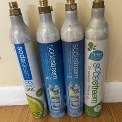 Lot of 4 SodaStream 60L CO2 Cylinder Canister C02 Soda EMPTY