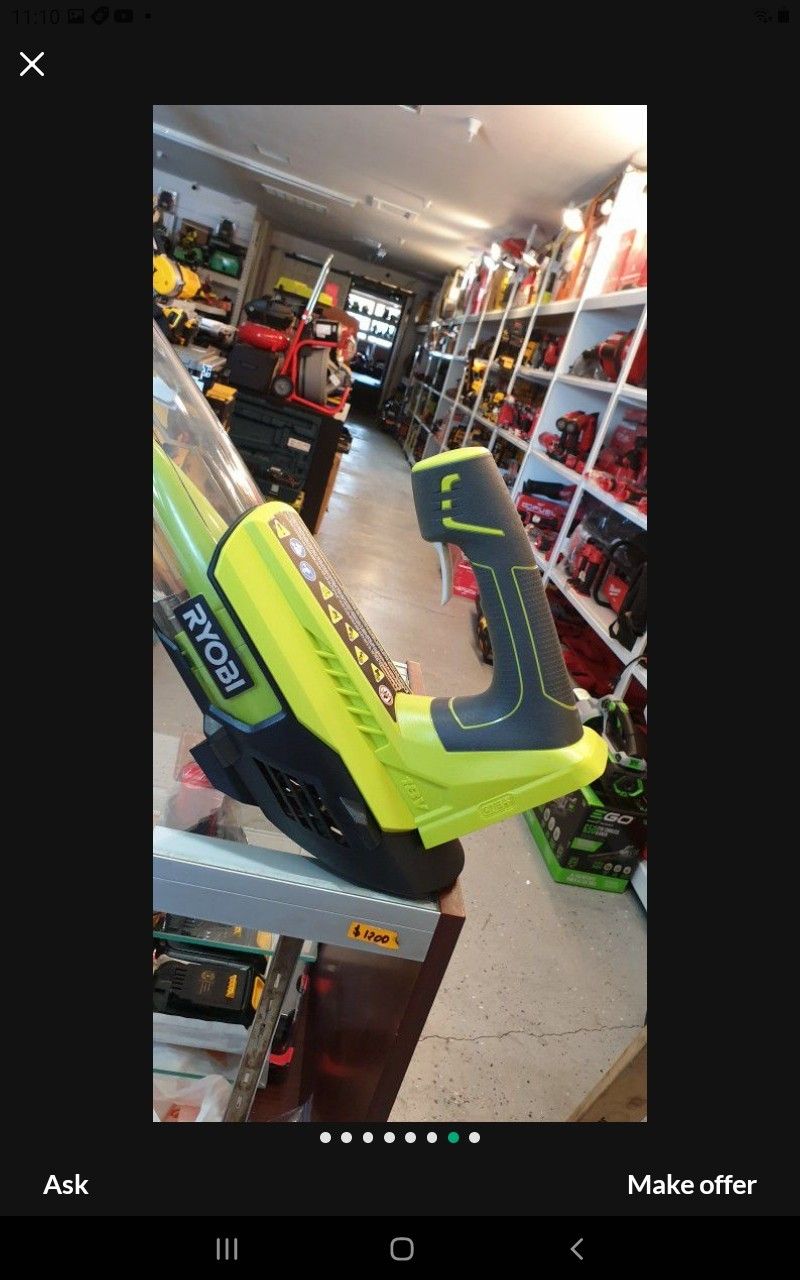 RYOBI 18V CORDLESS BLOWER NO BATTERY NO CHARGER SOLO LA HERRAMIENTA 