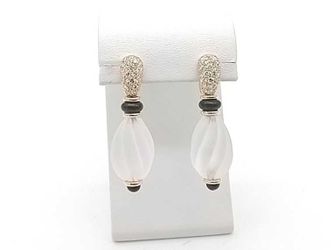 1.62 Dwt Diamonds 19.5 Grams 18k Yellow Gold Earrings Jg0625lzxzmia