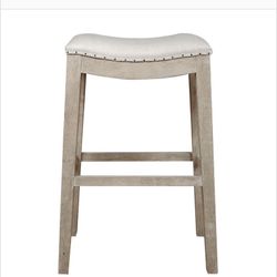 Gray Barn Foxtail French Linen Barstool: Set of 4