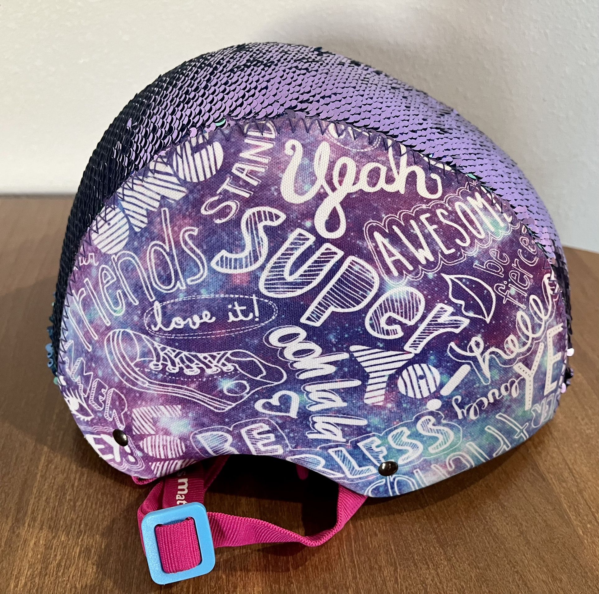 Girls Helmet- Sequins- Size M