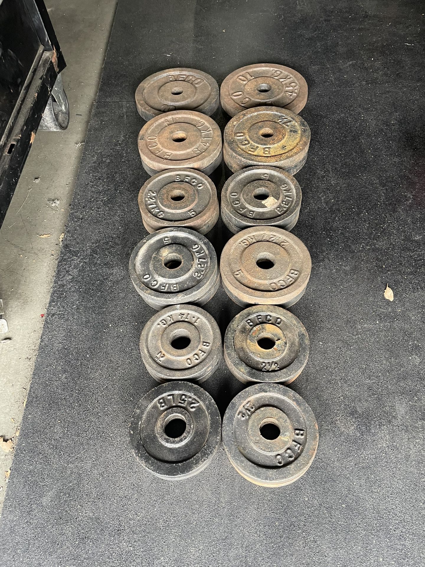 110 lbs BFCO Standard 1” Weight Plate …. Home Gym Fitness….