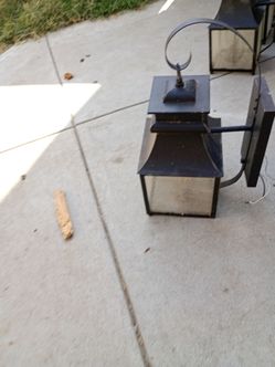 Exterior lantern wall sconces