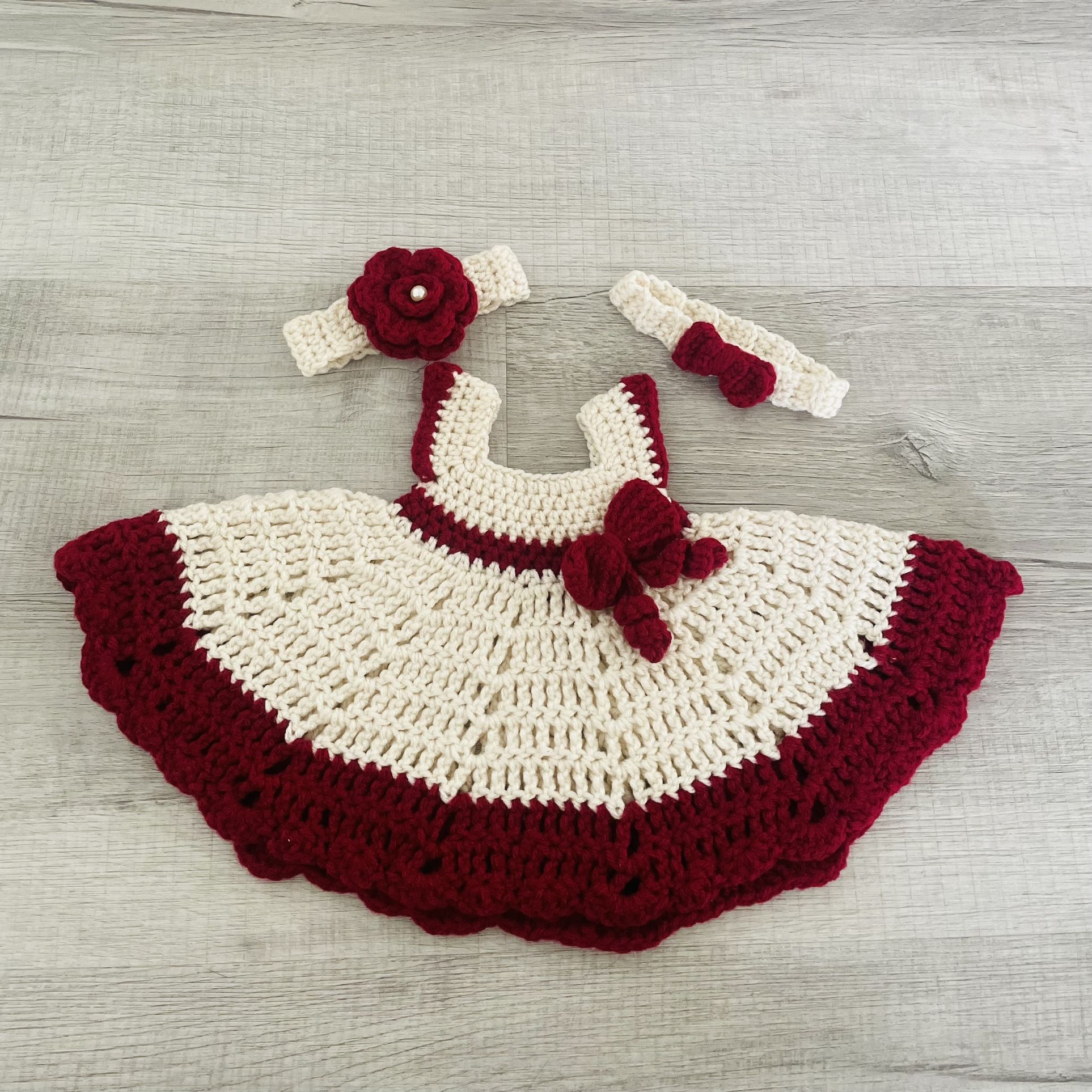 Crochet set dress