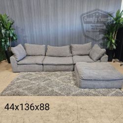 🛋️Large 4pc Modular Cloud Sofa w/ Ottoman (Delivery Available!! )