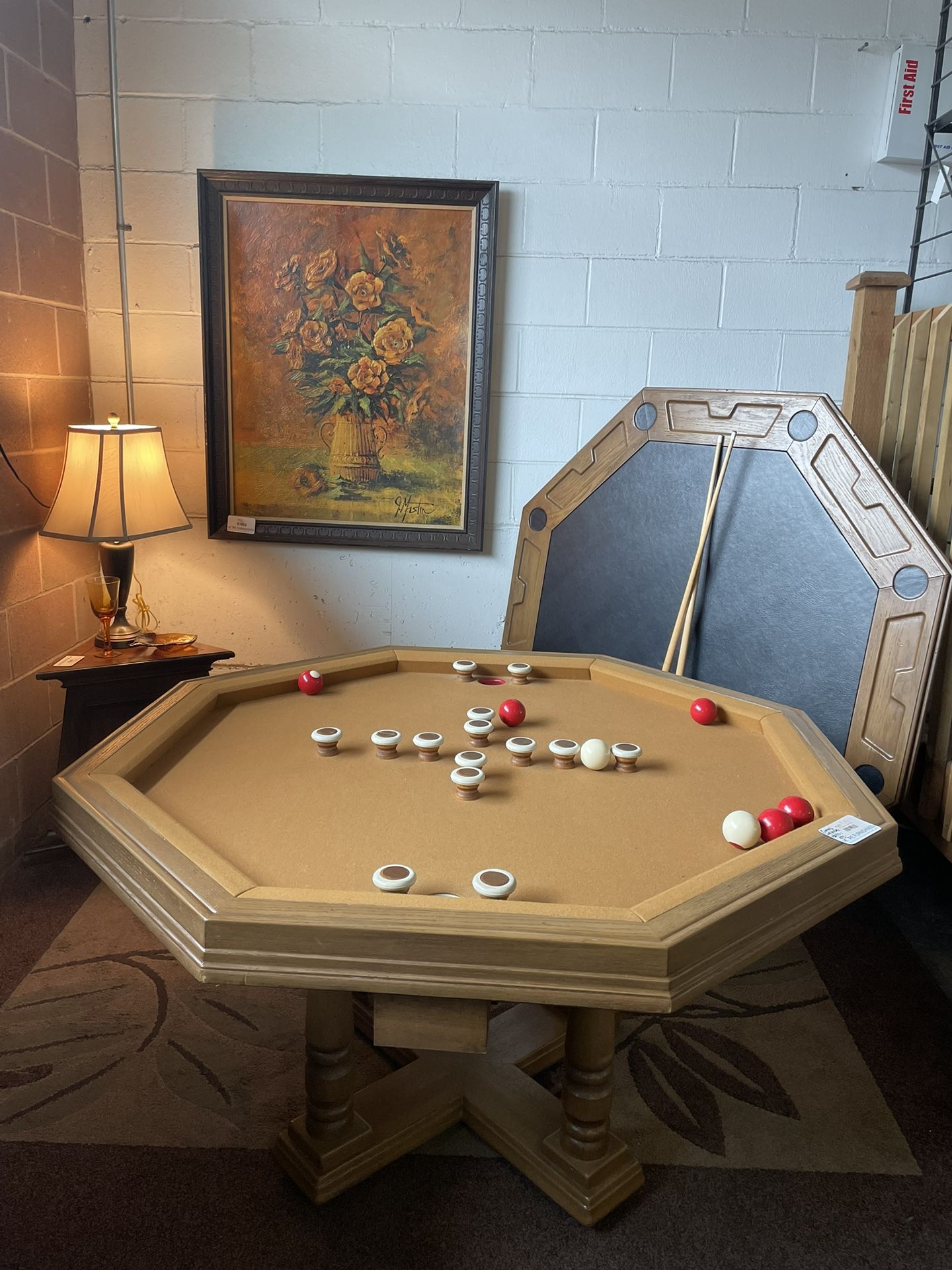 3-in-1 Bumper Pool, Poker, and Dining Table