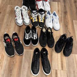8 Pair Nikes/ 2 Pair Vans . Back To School Sale